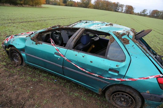 Uheld skete efter overhaling