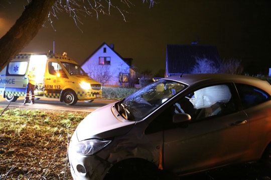 Trafikuheld p� Strandvejen i R�nne