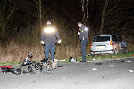 Yngre mand slemt kv�stet i trafikuheld