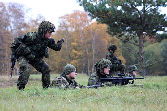 100 soldater fra hjemmev�rnet p� �velse