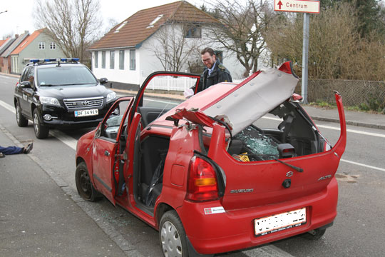 Sigtet for spiritusk�rsel efter trafikuheld i Hasle