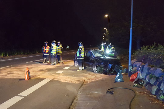 28-�rig mand i solouheld p� Haslevej