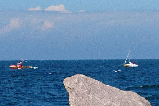 Tysk lystb�d i havsn�d