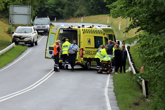 Fire slap uskadte fra uheld ved R�