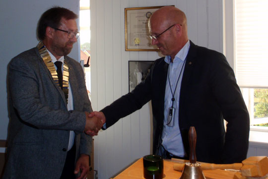 Pr�sidentskifte i Nex� Rotary Klub