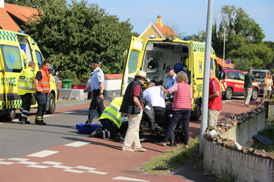 Benskader efter trafikuheld i B�lshavn