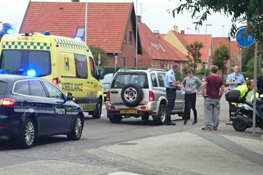 Fodg�nger p�k�rt af bil i R�nne