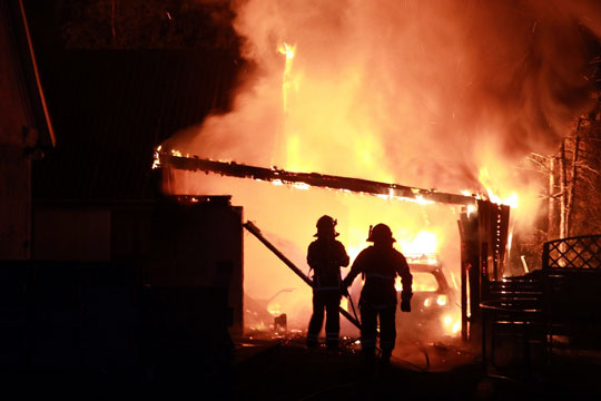 Voldsom brand i Vestermarie