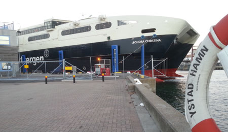 F�rgens landgang i Ystad ude af drift