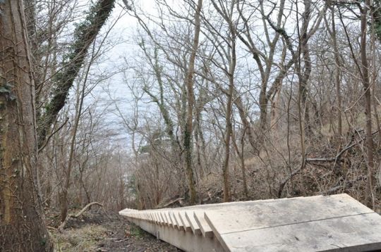 Ny trappe ved Pisseb�kken