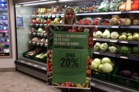 Rabat p� gr�nt i Meny R�nne p� s�ndage