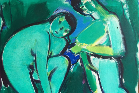 Midlertidigt kunstgalleri i Aakirkeby