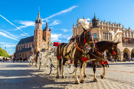 Pensionistklub bag bustur til Krakow
