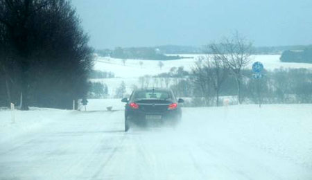 V�rst snefygning p� Midt- og Nordbornholm