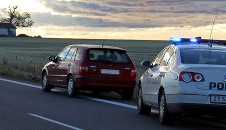 Politiet p� spiritus- og narkokontrol i p�sken