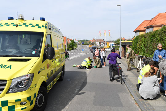 Cyklist kv�stet i uheld i St. Torvegade