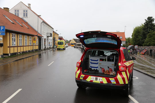 Tre biler i sammenst�d i Aakirkeby