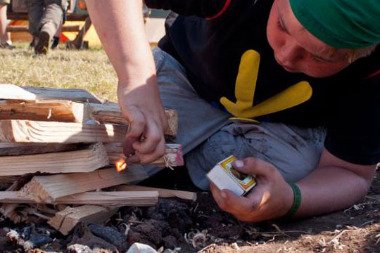 Spejdere klar til k�mpe spejderlejr