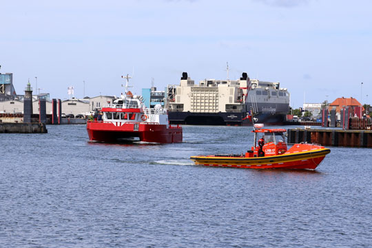 N�dstedt erhvervsskib sikkert i havn