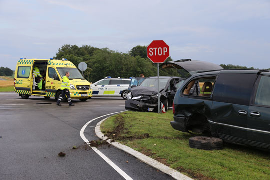 To p� hospital efter trafikuheld