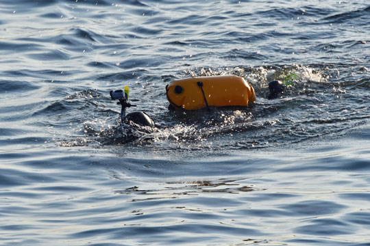 I m�l efter sv�mmetur rundt om Bornholm