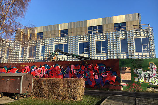 Byggeriet af Campus holder tidsplanen