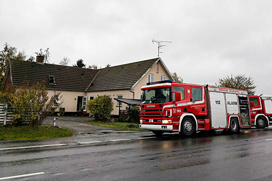 Brand begr�nset til garage
