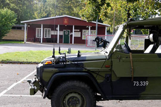 Pose med patroner afleveret p� kasernen