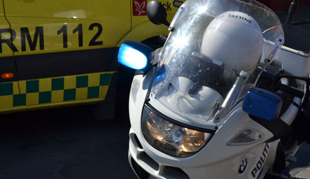 Kvinde k�rt ned i rundk�rsel