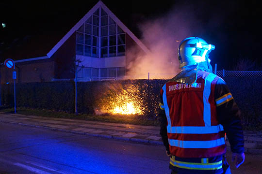 Brand i container i R�nne