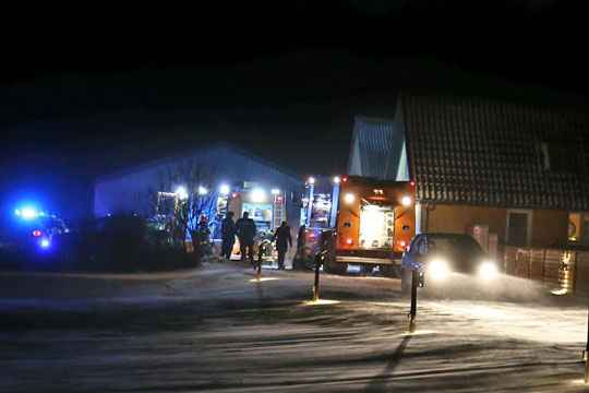 Brandv�sen kaldt til brand p� g�rd i Rutsker