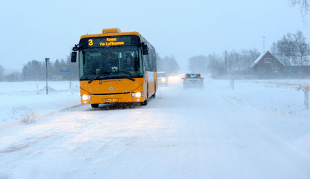 Busser kører med store forsinkelser