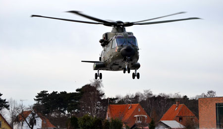 Helikopter p� forg�ves tur til Bornholm