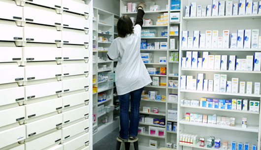 Butikstyv p� R�nne Apotek