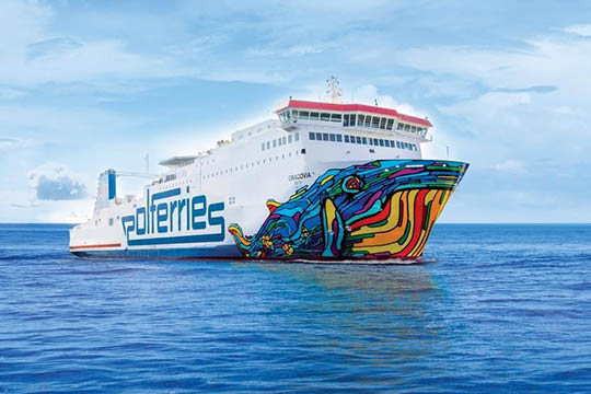 Polferries tester R�nne Havn l�rdag