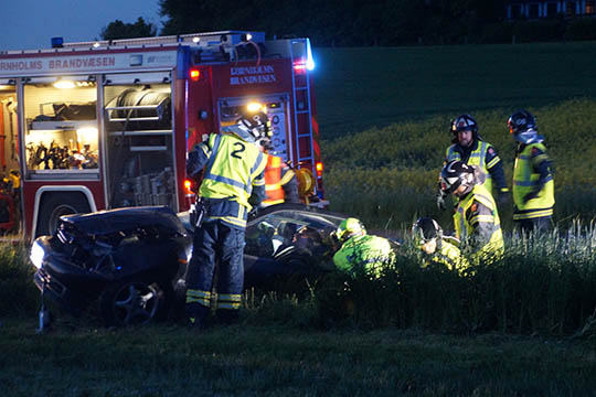 Alvorligt trafikuheld p� Simbleg�rdsvej