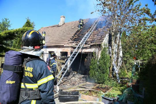 Brand i hus i Ibsker
