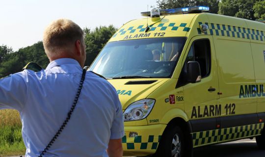 Fem p� hospital efter trafikuheld
