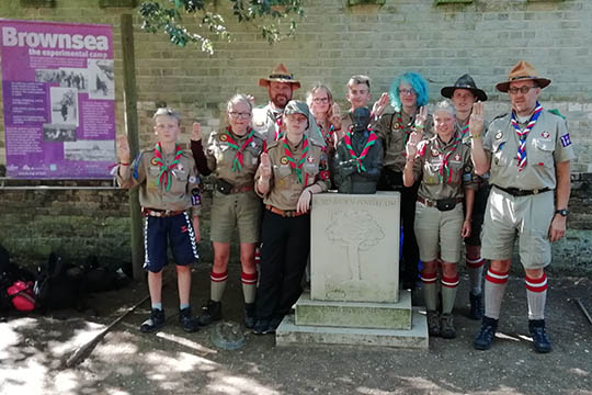 Spejdere fra Nex� p� k�mpelejr