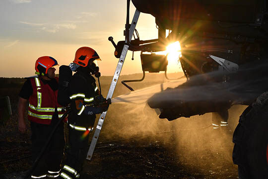 Velforberedt landmand hindrede storbrand