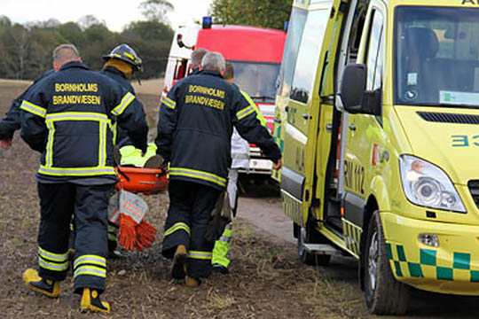 Arbejdsulykke p� g�rd