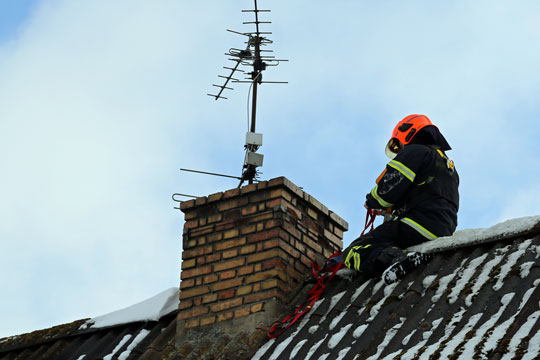Skorstensbrand i Ibsker