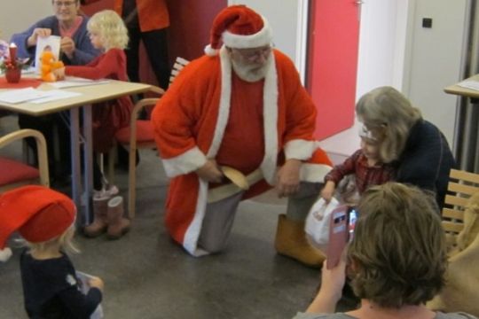 Julemanden imponerede de mindre b�rn
