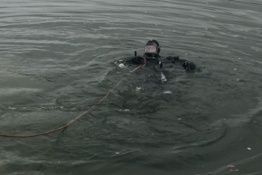 Falcks dykkere havde travlt �r