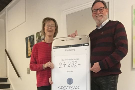 Stafet gav over 24.000 kr. til lokalforening