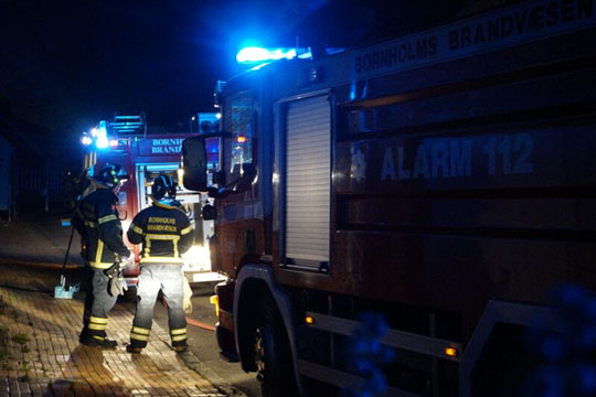 Mindre skorstensbrand i R�nne