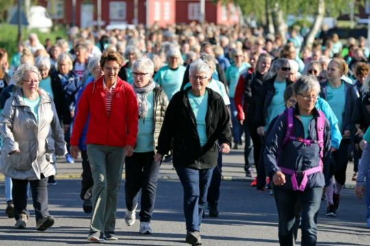 Ladywalk p� en fin sommeraften
