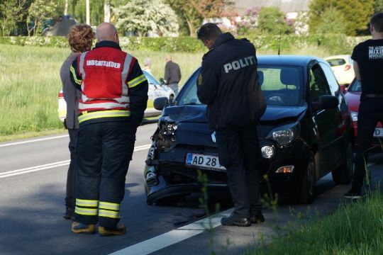 Bremsede for kat og blev p�k�rt bagfra