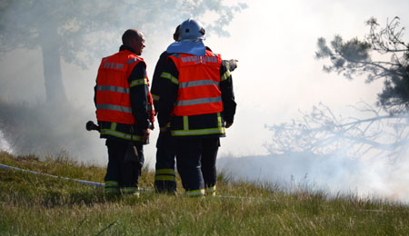 Naturbrand ved Hammer Odde Fyr
