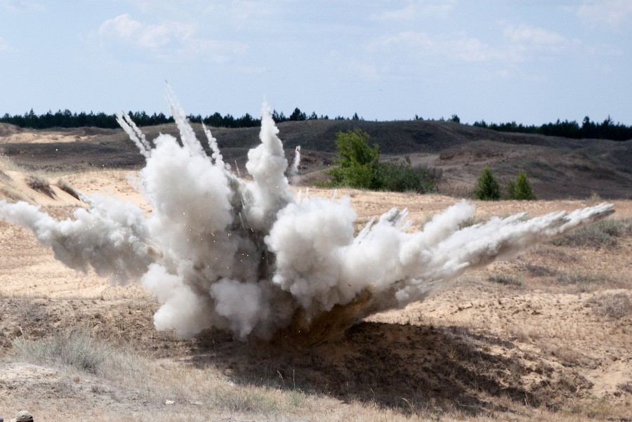 Granat blev bortspr�ngt